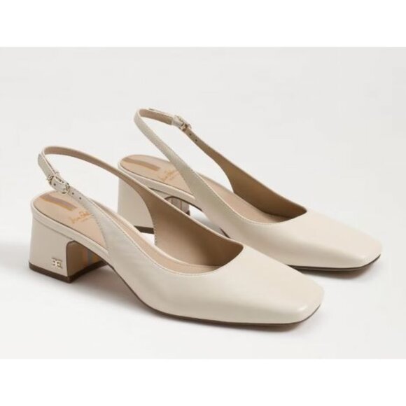 Sam Edelman Shoes - NIB Sam Edelman Terra Slingback Block Heel Ivory Leather Size US 5 $140 [jb]